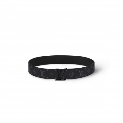 LOUIS VUITTON INITIALES 40MM MATTE BLACK BELT M4482S